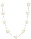Jankuo Flower 14k Mother Of Pearl Station Necklace