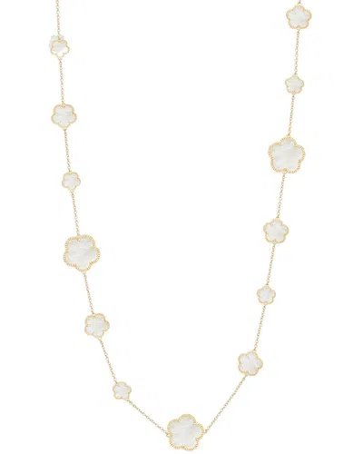 JANKUO JANKUO FLOWER 14K PLATED 3 SIZES FLOWER STATION NECKLACE