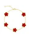 Jankuo Flower 14k Plated Station Bracelet