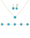 Jankuo Flower 14k Plated Bracelet In Gold