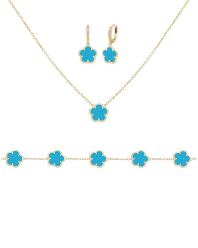 Jankuo Flower 14k Plated Bracelet In Gold
