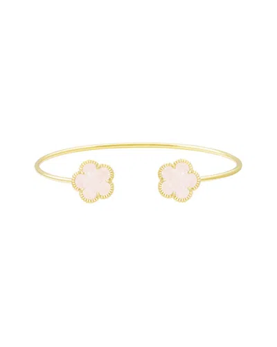 Jankuo Flower 14k Plated Cuff Bracelet In Gold