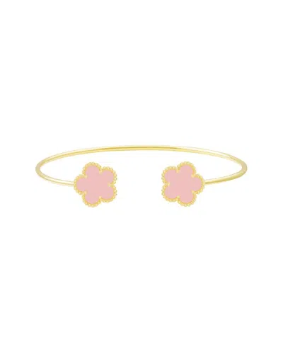 Jankuo Flower 14k Plated Cuff Bracelet In Gold