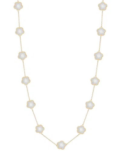 Jankuo Flower 14k Plated Engraved Necklace In Gold