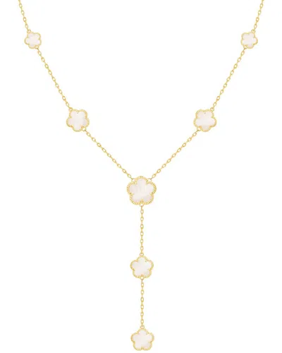 Jankuo Flower 14k Plated Lariat Necklace In Gold