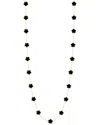 Jankuo Flower 14k Plated Onyx Double Layer Necklace In Gold