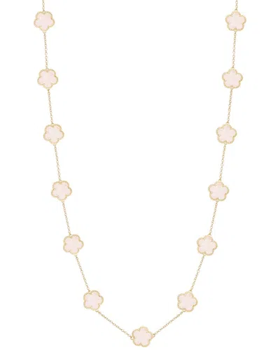 Jankuo Flower 14k Plated Statement Necklace In Purple