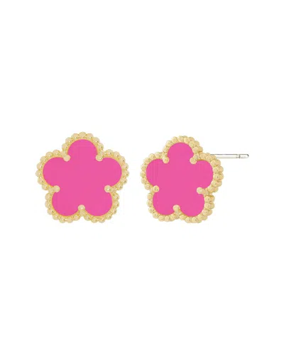 JANKUO JANKUO FLOWER 14K PLATED STUD POST EARRINGS