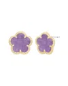 Jankuo Flower 14k Plated Stud Post Earrings In Gold