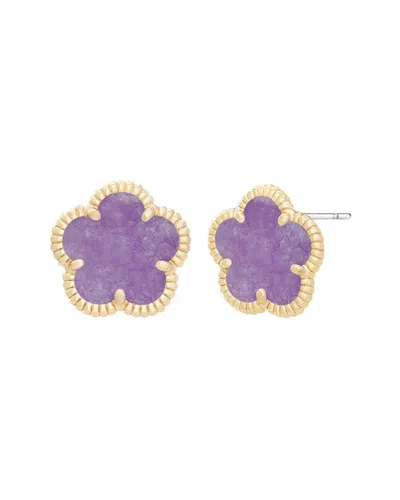 JANKUO JANKUO FLOWER 14K PLATED STUD POST EARRINGS