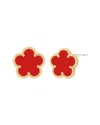Jankuo Flower 14k Plated Stud Post Earrings In Gold