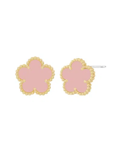 Jankuo Flower 14k Plated Stud Post Earrings In Gold