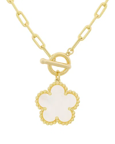 Jankuo Flower 14k Plated T-bar Necklace In Gold