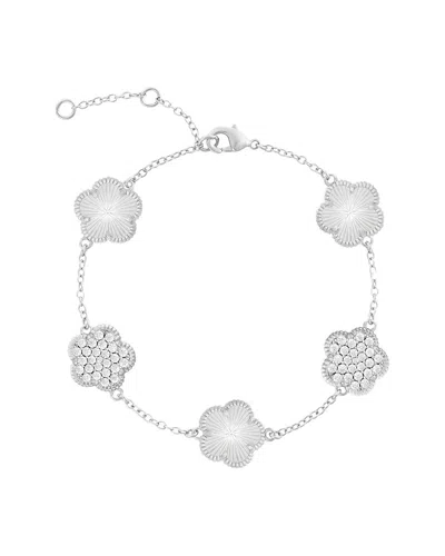 Jankuo Flower Cz Bracelet In Metallic