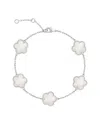 Jankuo Flower Plated Station Bracelet In Metallic