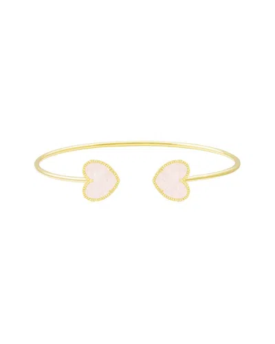 Jankuo Heart 14k Plated Cuff Bracelet In Gold