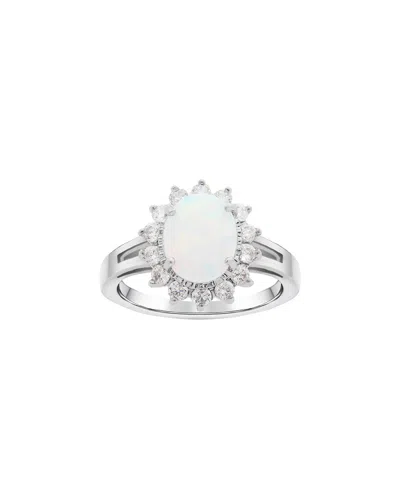 Jankuo Opal Cz Cocktail Ring In Brown