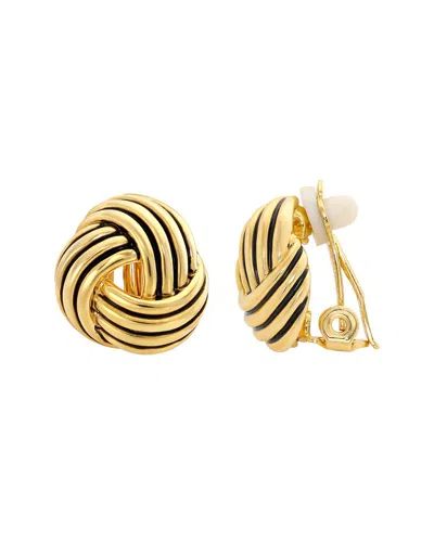 Jankuo Plated Clip Earrings In Gold