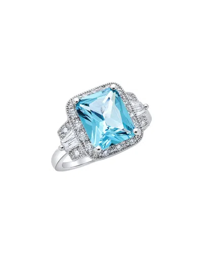 Jankuo Plated Cz Cocktail Ring In Metallic