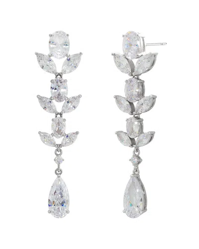 Jankuo Plated Cz Earrings In Metallic