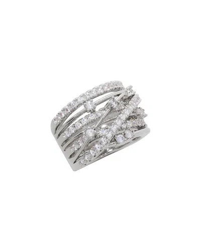 Jankuo Plated Cz Statement Ring In Metallic