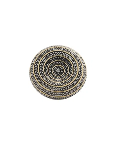 Jankuo Plated Statement Ring In Green