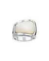 Jankuo Plated Statement Ring In Silver