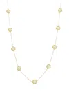 JANKUO WOMEN'S 14K GOLDPLATED & MOTHER OF PEARL DOUBLE WRAP STATION NECKLACE