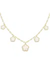 Jankuo Women's Flower 14k Gold-plated Mother-of-pearl Necklace In Gold