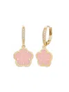 Jankuo Women's Flower 14k Goldplated & Cubic Zirconia Drop Earrings In Brass