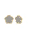 Jankuo Women's Flower 14k Goldplated & Synthetic Flower Stud Earrings In Grey