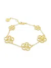 JANKUO WOMEN'S FLOWER 14K GOLDPLATED CUTOUT BRACELET