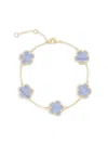 Jankuo Women's Flower 14k Goldplated Flower Bracelet In Brass