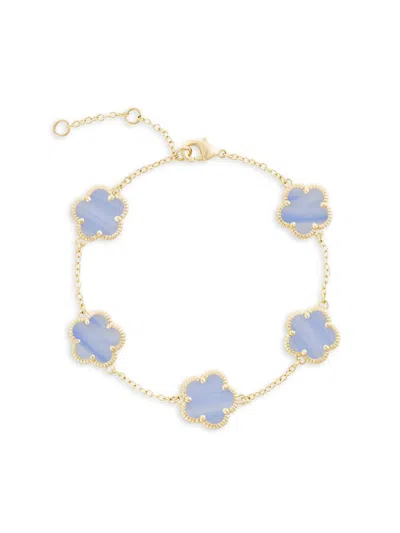 Jankuo Women's Flower 14k Goldplated Flower Bracelet In Brass