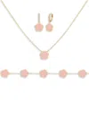 Jankuo Women's Flower 14k Goldplated Jewelry Set In Brass