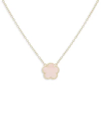 Jankuo Women's Flower 14k Goldplated Pendant Necklace In Brass