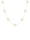 JANKUO WOMEN'S HEART 14K GOLDPLATED & PINK CRYSTAL NECKLACE