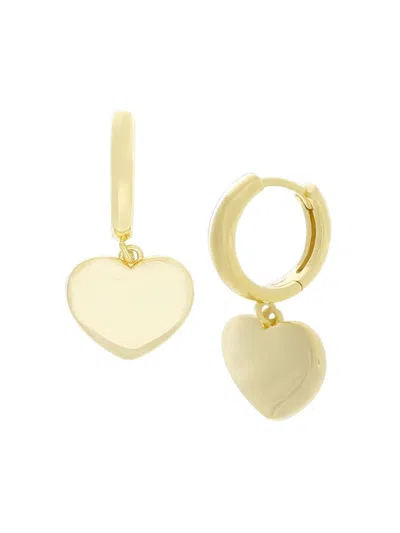 Jankuo Women's Heart 14k Goldplated Drop Earrings In Brass