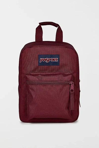 Jansport Big Break Lunch Bag In Cherry Lacquer At Urban Outfitters In Red