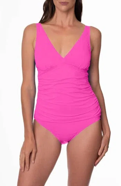 Jantzen Amber V-neck Tankini Top In Pink