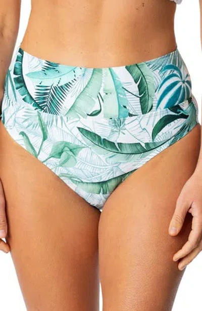Jantzen Barbara Convertible High Waist Swim Briefs In Blue