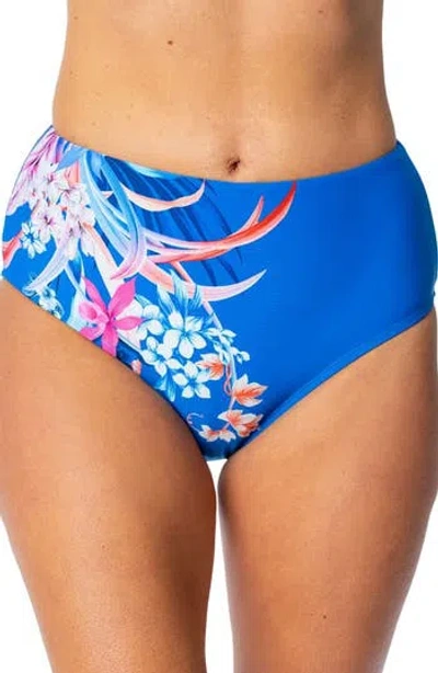 Jantzen Comfort Core High Waist Bikini Bottoms In Blue
