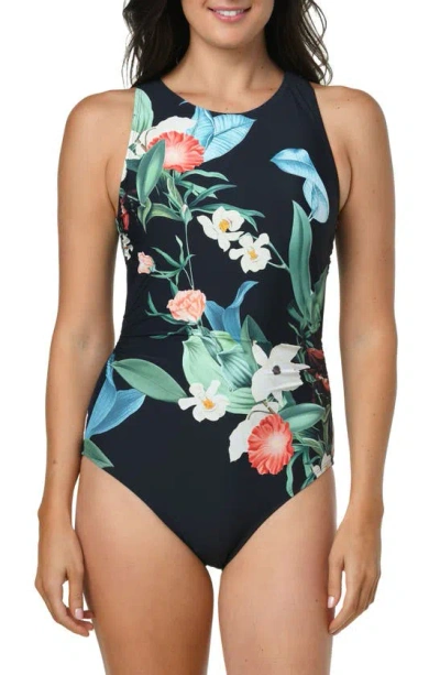 Jantzen Farrah One-piece Swimsuit In Black