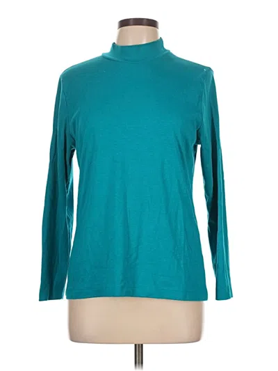 Pre-owned Jantzen Long Sleeve Turtleneck In Blue