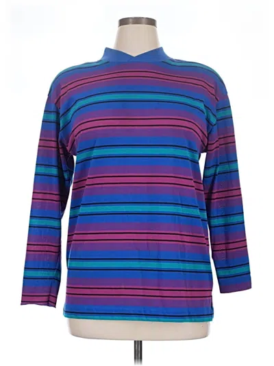 Pre-owned Jantzen Long Sleeve Turtleneck In Purple
