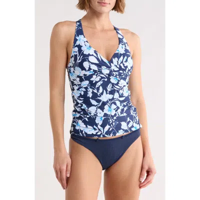 Jantzen Louise Wrap Tankini Bikini Top In Multi