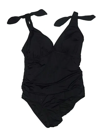 Pre-owned Jantzen One Piece Swimsuit In Black