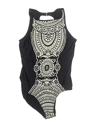 Pre-owned Jantzen One Piece Swimsuit In Black