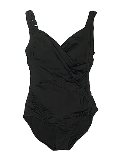 Pre-owned Jantzen One Piece Swimsuit In Black