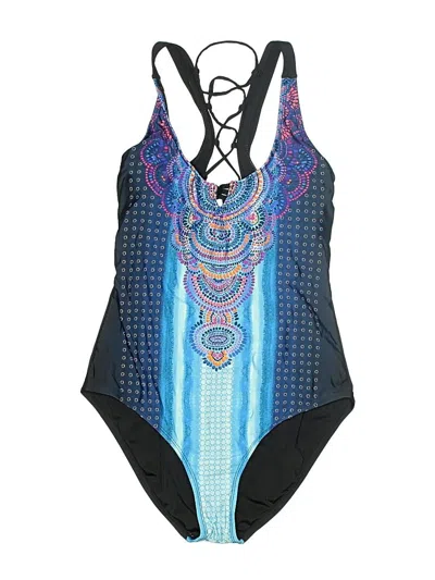 Pre-owned Jantzen One Piece Swimsuit In Blue
